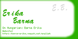 erika barna business card